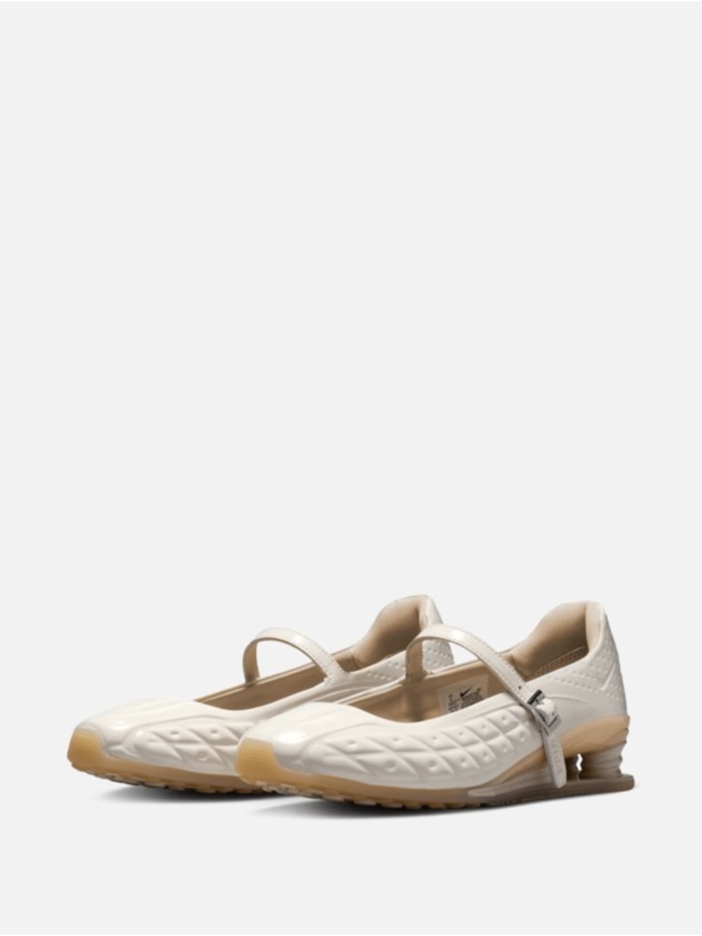 Nike Shox Z Calistra Ballet Sneaker in Pale Ivory and Oatmeal Size 7